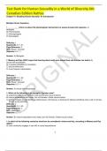 Test Bank for Human Sexuality in a World of Diversity 6th  Canadian Edition Rathus