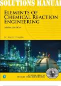 Elements of Chemical Reaction Engineering 6th Edition by H Scott Foger  SOLUTIONS MANUAL 