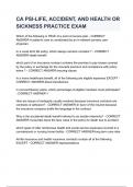 CA PSI-LIFE&comma; ACCIDENT&comma; AND HEALTH OR SICKNESS PRACTICE EXAM