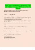 Long Term Care&sol;Medicare Supplement Exam with 316 Questions and 100&percnt; correct Verified Answers