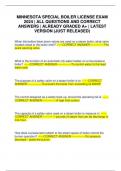 MINNESOTA SPECIAL BOILER LICENSE EXAM 2024 &vert; ALL QUESTIONS AND CORRECT ANSWERS &vert; ALREADY GRADED A&plus; &vert; LATEST VERSION &lpar;JUST RELEASED&rpar;