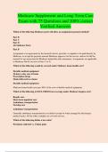 Medicare Supplement and Long Term Care Exam with 75 Questions and 100&percnt; correct Verified Answers