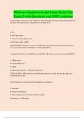 Medicare Supplement and Long-Term Care Exam 2 with Questions and 100&percnt; solutions