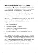 Official IAABO Rules Test - 2013 - Written Examination Questions with Complete Solutions