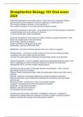 Straighterline Biology 101 final exam 2024 