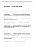 ASE MLR Certification Test Guide Solution Graded A&plus;&period;