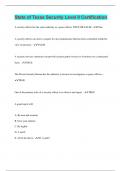 State of Texas Security Level II Certification