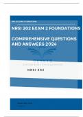 NRSI 202 Exam 2 Foundations Comprehesive Questions and Answers &vert; Updated 2024 