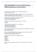 SAP S/4HANA Full List (TS410 Exam 2024);Questions and Answers