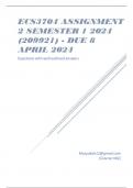 ECS3704 Assignment 2 Semester 1 2024 (209921) - DUE 8 April 2024