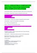 IBCLC - BREASTMILK COMPOSITION AND FUNCTION EXAM QUESTIONS WITH COMPLETE SOLUTIONS
