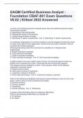 GAQM Certified Business Analyst - Foundation CBAF-001 Exam Questions V8.02 | Killtest 2024 Answered
