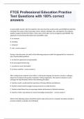 FTCE Professional Education Practice Test Questions with 100