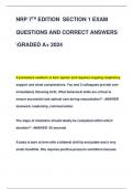 NRP 7TH EDITION SECTION 1 EXAM QUESTIONS AND CORRECT ANSWERS GRADED A+ 2024