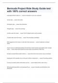 Bermuda Project Ride Study Guide test with 100&percnt; correct answers