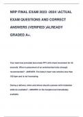 NRP FINAL EXAM 2023 -2024 ACTUAL  EXAM QUESTIONS AND CORRECT  ANSWERS (VERIFIED )ALREADY  GRADED A+.