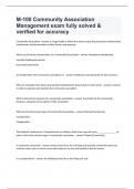 M-100 Community Association Management exam fully solved & verified for accuracy
