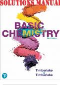 SOLUTIONS MANUAL for Basic Chemistry 6th Edition Karen Timberlake; William Timberlake (Chapters 1-18 Plus Worked Examples) _DOWNLOAD LINK PROVIDED.