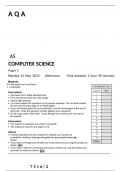 AQA AS COMPUTER SCIENCE Paper 2  QUESTION PAPER AND MARK SCHEME JUNE 2023