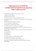 Millwright level 4 INTERNAL COMBUSTION ENGINES Exam Questions With Verified Answers