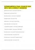 SCRIBEAMERICA FINAL EXAM ED 2024 WITH 100% CORRECT ANSWERS