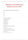 Millwright Level 4 Final Prep Exam Questions And Answers 100%