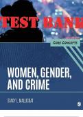 TEST BANK for Women, Gender, and Crime: Core Concepts 1st Edition by Stacy L. Mallicoat (Chapters 1-13)
