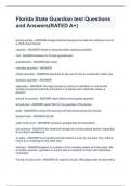 Florida State Guardian test Questions and Answers&lpar;RATED A&plus;&rpar;