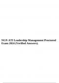 NGN ATI Leadership Management Proctored Exam 2024 (Verified Answers).
