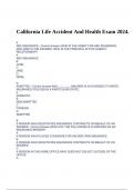 California Life Accident And Health Exam 2024.