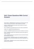 Unit 1 Exam Questions With Correct Answers