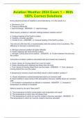 Aviation Weather 2024 Exam 1 &ndash; With 100&percnt; Correct Solutions