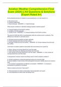 Aviation Weather Comprehensive Final Exam &lpar;2024&rpar; &vert;&vert; All Questions & Solutions &lpar;Expert Rated A&plus;&rpar;