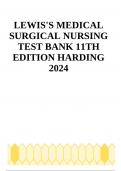 TESTBANK FOR LEWIS MEDICAL SURGICAL NURSING 11TH EDITION BY HARDING