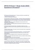 SPCE 610 Exam 1 Study Guide &vert; Practice Questions&comma; Answers & Comprehensive Exam Review &vert; 2026&sol;2027
