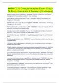 WGU C211 Comprehensive Exam Study Guide – Questions & Answers (Graded A+)
