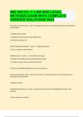 MIE 305 Ch. 1: Law and Legal Methods exam with complete verified solutions 2024
