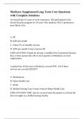 Medicare Supplement&sol;Long Term Care Questions with Complete Solutions