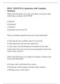 BSNC 1020 FINAL Questions with Complete Solutions