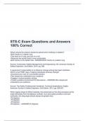 STS-C Exam Questions and Answers 100% Correct