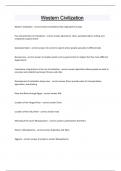 Western Civilization Questions and answers latest update 