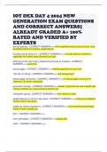 IOT DEX DAY 4 2024 NEW GENERATION EXAM QUESTIONS AND CORRRECT ANSWERS&vert; ALREADY GRADED A&plus; 100&percnt; RATED AND VERIFIED BY EXPERTS