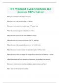 FF1 Wildland Exam Actual Questions  with Correct Answers Graded A&plus;  2024&sol;2025 Update