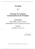 Test Bank for Strategies for Technical Communication in the Workplace, 4th Edition by Laura J. Gurak, John M. Lannon