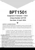 BPT1501 Assignment 5 (ANSWERS) Semester 1 2024 - DISTINCTION GUARANTEED