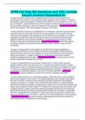 CPPB Full Prep 500 Questions and 100&percnt; Verified Correct Answers Guaranteed A&plus;