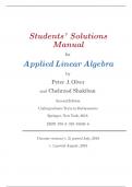 Students’ Solutions Manual for Applied LinearAlgebra
