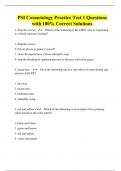 PSI Cosmetology Practice Test 1 Questions with 100% Correct Solutions