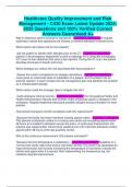 Healthcare Quality Improvement and Risk Management - C430 Exam Latest Update 2024-2025 Questions and 100&percnt; Verified Correct Answers Guaranteed A&plus;