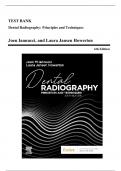 Test Bank - Dental Radiography-Principles and Techniques, 6th Edition (Iannucci, 2022), Chapter 1-35 | All Chapters